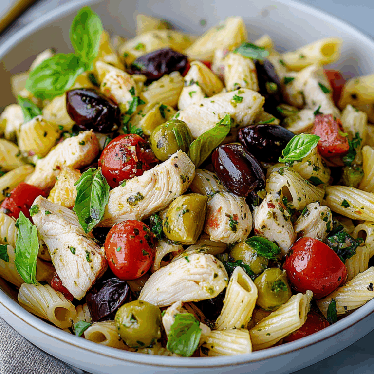 Mediterranean Chicken Pasta Salad