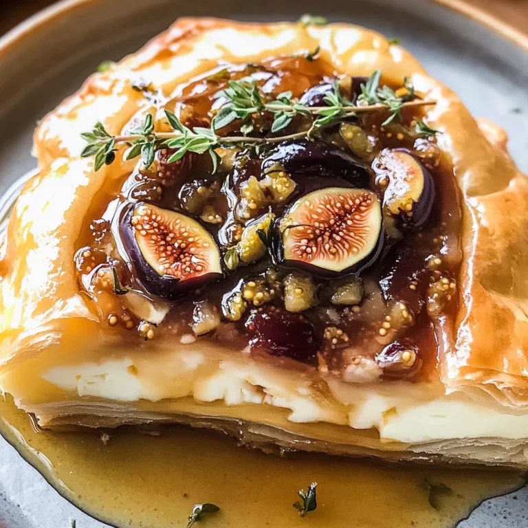 Baked Brie in Puff Pastry with Honey and Fig
