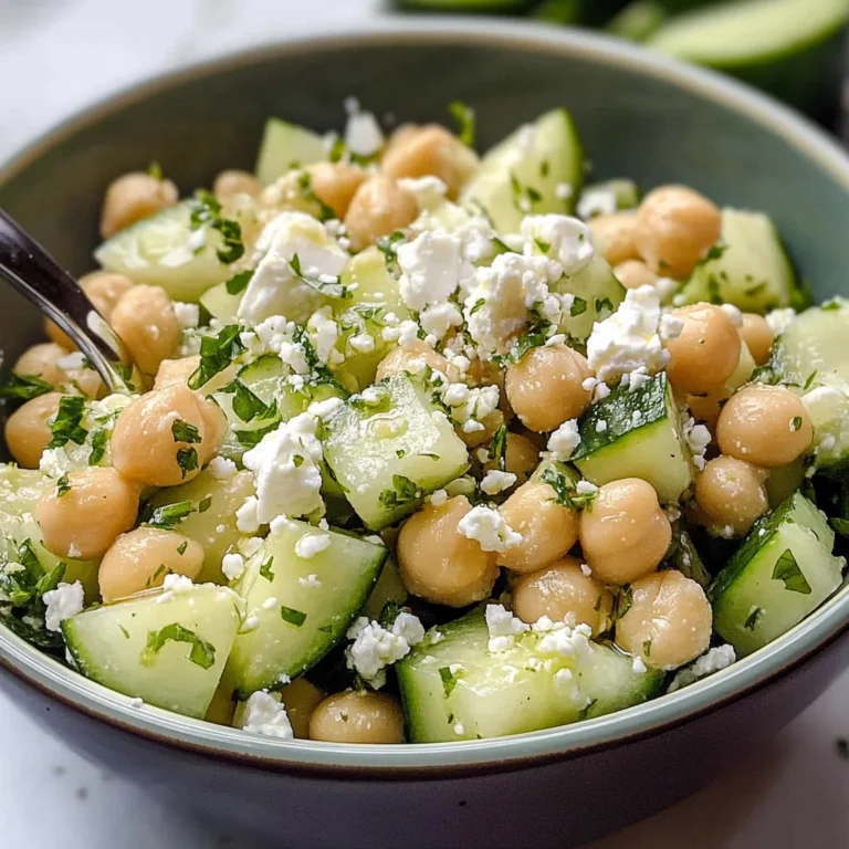 Chickpea Cucumber Feta Salad