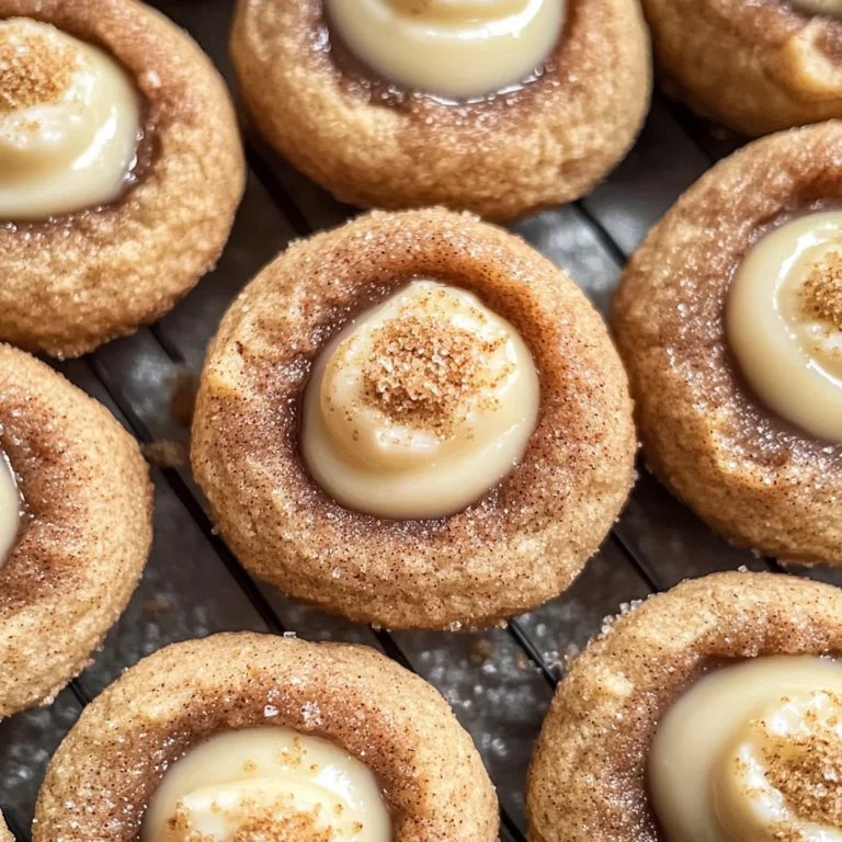 Eggnog Snickerdoodle Thumbprint Cookies