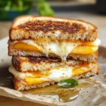 Honey Peach & White Cheddar Grilled Cheese