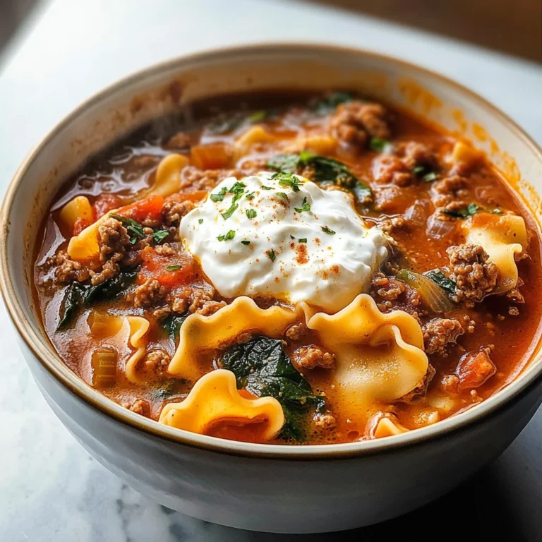 Mouthwatering One Pot Lasagna Soup