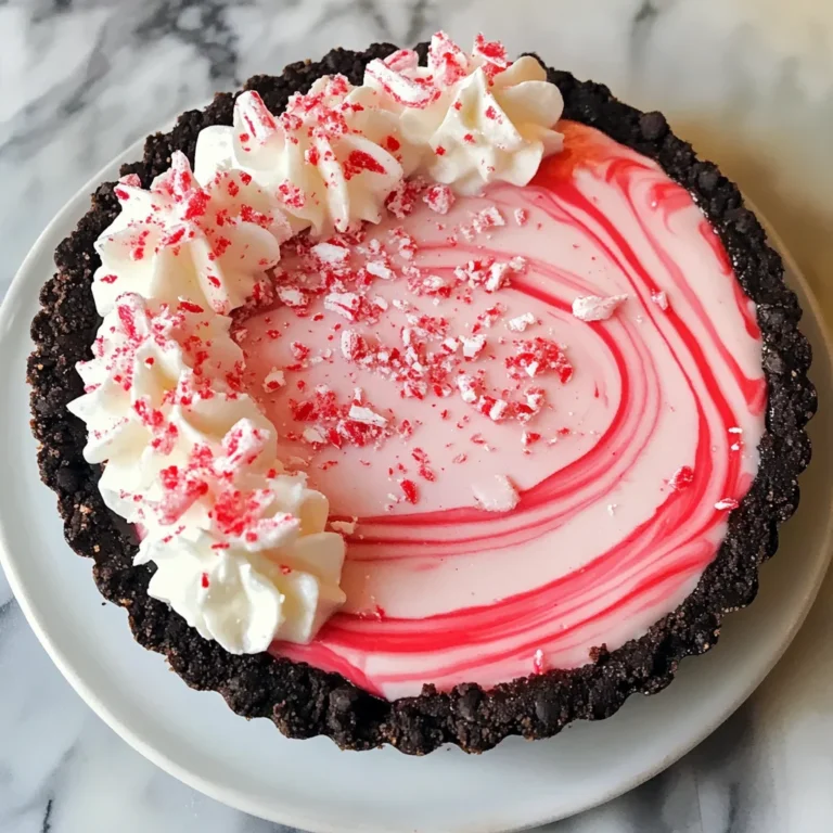 No Bake Christmas Peppermint Pie