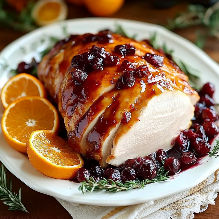 Cranberry Orange Glazed Turkey Breast