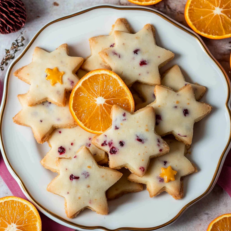 Cranberry Orange Shortbread Cookies Recipe